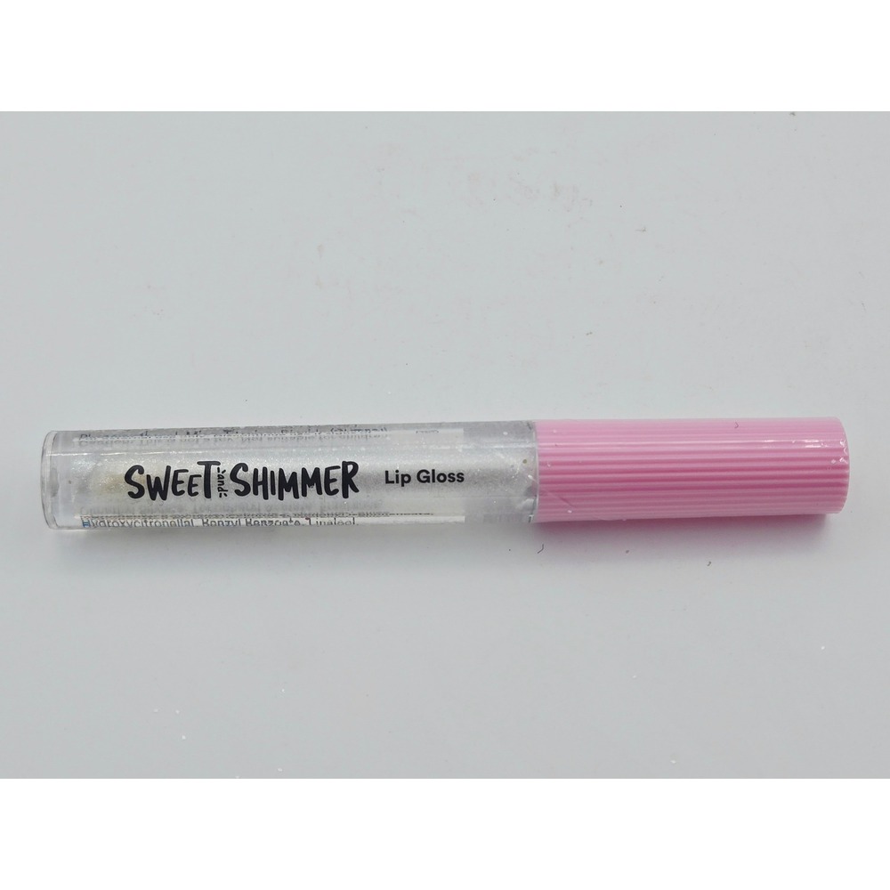 Sweet & Shimmer Clear Lip Gloss Silver Glitter Sparkle Pink Cap 0.10 fl oz Ulta